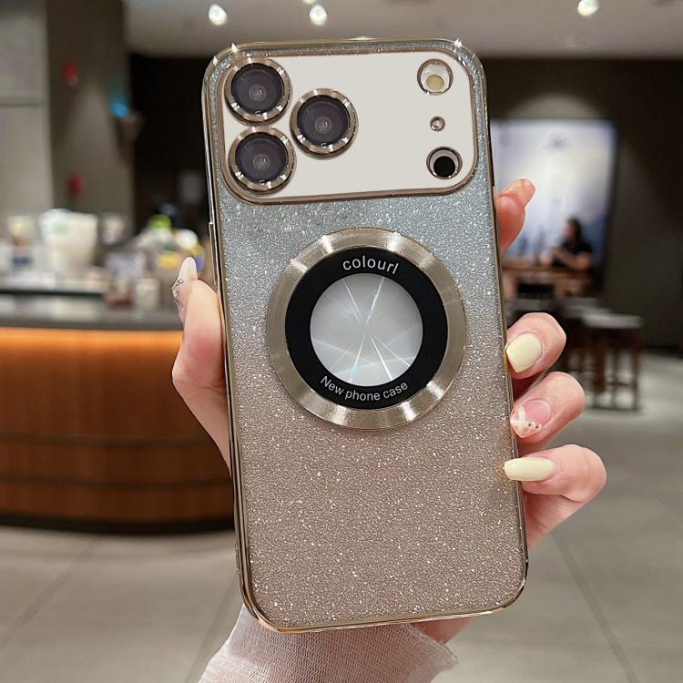 Gradient Glitter Electroplating MagSafe TPU Phone Case, For iPhone 17e / 16e, For iPhone 17 Pro Max, For iPhone 17 Pro, For iPhone 17, For iPhone Air, For iPhone 16 Pro Max, For iPhone 16 Pro, For iPhone 16 Plus, For iPhone 15 Pro Max, For iPhone 15 Pr...