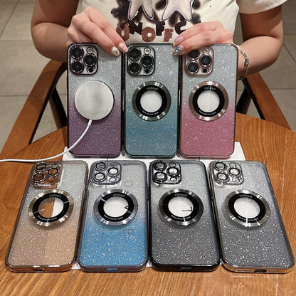 Gradient Glitter Electroplating MagSafe TPU Phone Case, For iPhone 13 Pro, For iPhone 13, For iPhone 12, For iPhone 12 Pro Max, For iPhone 12 Pro, For iPhone 11 Pro Max, For iPhone 11, For iPhone 11 Pro