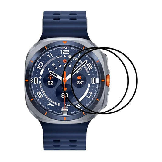 2 Stück ENKAY 3D Full Coverage Soft PC Edge PMMA HD Displayschutzfolie, für Samsung Galaxy Watch Ultra 47mm / Ultra 2025, für Samsung Galaxy Watch8 Classic 46mm, für Samsung Galaxy Watch8 44mm, für Samsung Galaxy Watch8 40mm
