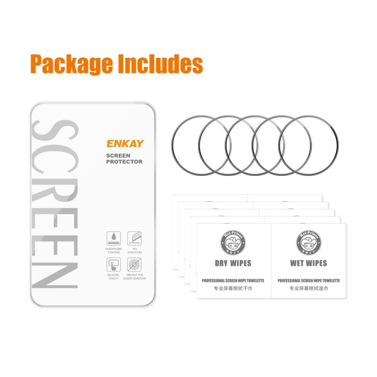 5pcs ENKAY 3D Full Coverage Soft PC Edge PMMA HD Screen Film, For Galaxy Watch Ultra2 2026 / 2025 / 1 2024, For Galaxy Watch9 / 8 44mm, For Galaxy Watch9 / 8 40mm, For Galaxy Watch8 Classic 46mm, For Galaxy Watch6 / Watch7 44mm                         ...