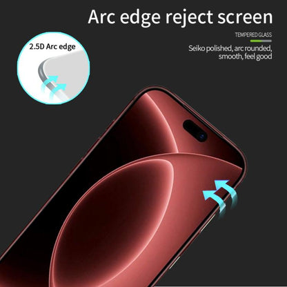 MOFI 9H 2.5D Full Screen Tempered Glass Film, For iPhone 18, For iPhone 18 Pro, For iPhone 18 Pro Max, For iPhone 17 Pro Max, For iPhone 17 Pro, For iPhone 17, For iPhone  Air, For iPhone 16 Pro Max, For iPhone 16 Pro, For iPhone 16 Plus               ...