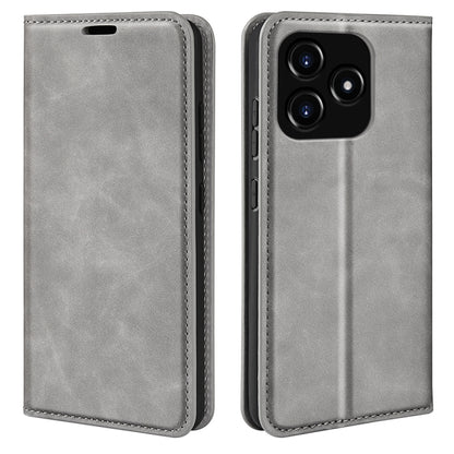 Retro-skin Magnetic Suction Leather Phone Case, For Realme 11X, For Realme Narzo N53, For Realme C65 4G, For Realme C85 5G / 15x 5G, For Realme 15 5G / 15 Pro 5G