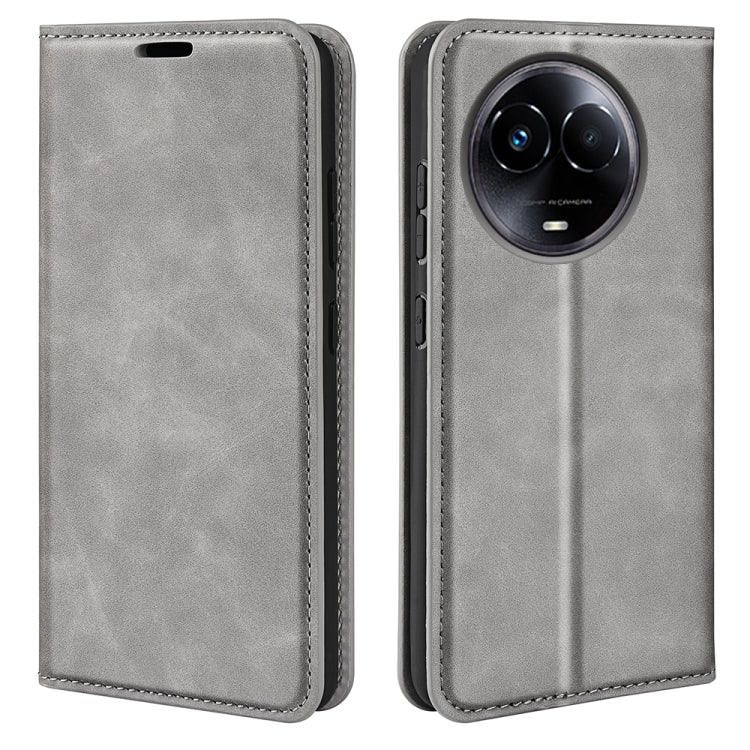 Retro-skin Magnetic Suction Leather Phone Case, For Realme 11X, For Realme Narzo N53, For Realme C65 4G, For Realme C85 5G / 15x 5G, For Realme 15 5G / 15 Pro 5G