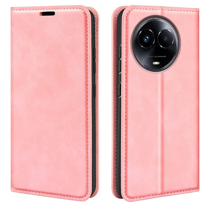 Retro-skin Magnetic Suction Leather Phone Case, For Realme 11X, For Realme Narzo N53, For Realme C65 4G, For Realme C85 5G / 15x 5G, For Realme 15 5G / 15 Pro 5G