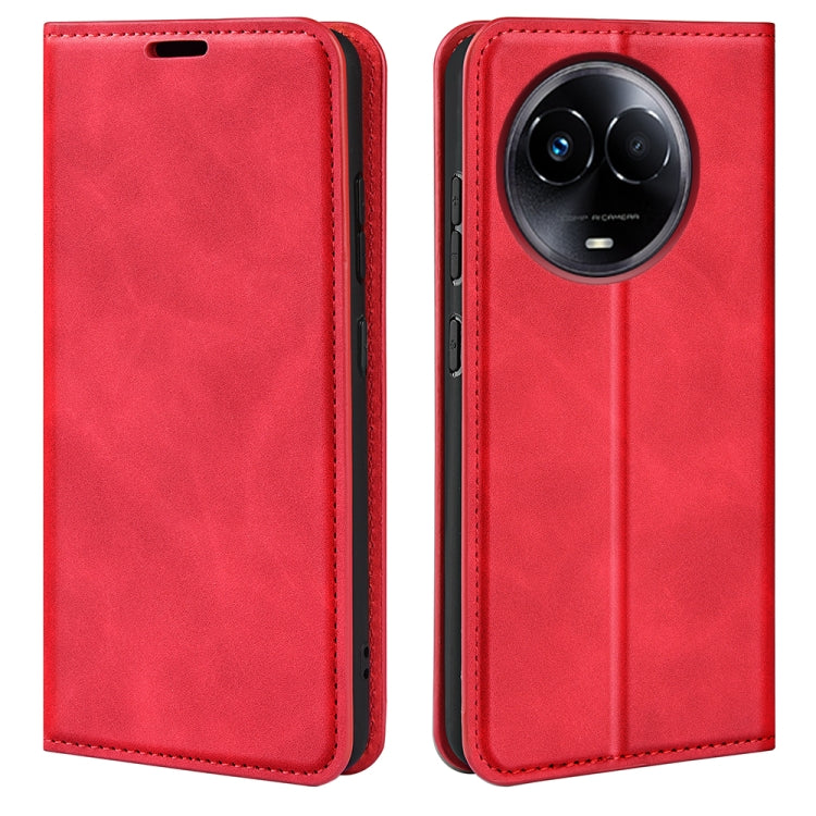 Retro-skin Magnetic Suction Leather Phone Case, For Realme 11X, For Realme Narzo N53, For Realme C65 4G, For Realme C85 5G / 15x 5G, For Realme 15 5G / 15 Pro 5G