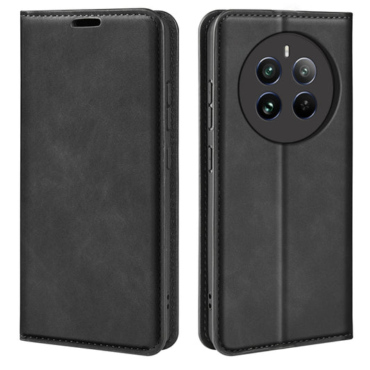 Retro-skin Magnetic Suction Leather Phone Case, For Realme 12+ 5G, For Realme 12 Pro+, For Realme C67 4G, For Realme 11X, For Realme Narzo N53, For Realme C65 4G