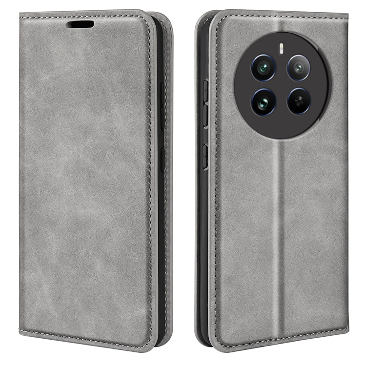 Retro-skin Magnetic Suction Leather Phone Case, For Realme 12+ 5G, For Realme 12 Pro+, For Realme C67 4G, For Realme 11X, For Realme Narzo N53, For Realme C65 4G