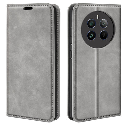 Retro-skin Magnetic Suction Leather Phone Case, For Realme 12+ 5G, For Realme 12 Pro+, For Realme C67 4G, For Realme 11X, For Realme Narzo N53, For Realme C65 4G