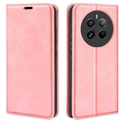 Retro-skin Magnetic Suction Leather Phone Case, For Realme 12+ 5G, For Realme 12 Pro+, For Realme C67 4G, For Realme 11X, For Realme Narzo N53, For Realme C65 4G