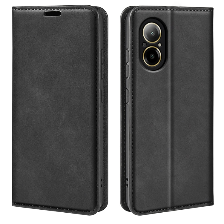 Retro-skin Magnetic Suction Leather Phone Case, For Realme 12+ 5G, For Realme 12 Pro+, For Realme C67 4G, For Realme 11X, For Realme Narzo N53, For Realme C65 4G