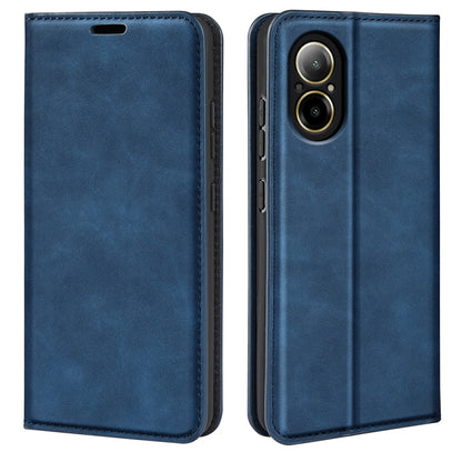 Retro-skin Magnetic Suction Leather Phone Case, For Realme 12+ 5G, For Realme 12 Pro+, For Realme C67 4G, For Realme 11X, For Realme Narzo N53, For Realme C65 4G
