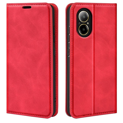 Retro-skin Magnetic Suction Leather Phone Case, For Realme 12+ 5G, For Realme 12 Pro+, For Realme C67 4G, For Realme 11X, For Realme Narzo N53, For Realme C65 4G