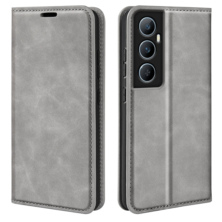 Retro-skin Magnetic Suction Leather Phone Case, For Realme 11X, For Realme Narzo N53, For Realme C65 4G, For Realme C85 5G / 15x 5G, For Realme 15 5G / 15 Pro 5G