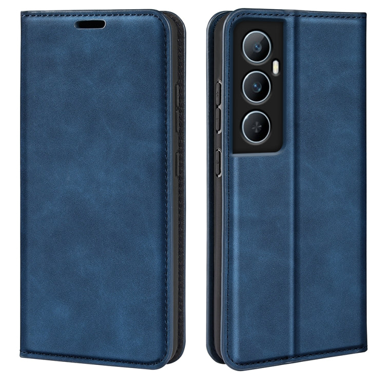 Retro-skin Magnetic Suction Leather Phone Case, For Realme 11X, For Realme Narzo N53, For Realme C65 4G, For Realme C85 5G / 15x 5G, For Realme 15 5G / 15 Pro 5G