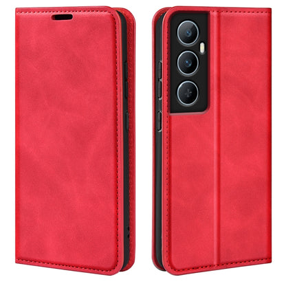 Retro-skin Magnetic Suction Leather Phone Case, For Realme 11X, For Realme Narzo N53, For Realme C65 4G, For Realme C85 5G / 15x 5G, For Realme 15 5G / 15 Pro 5G