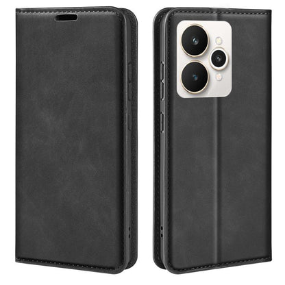 Retro-skin Magnetic Suction Leather Phone Case, For Realme 11X, For Realme Narzo N53, For Realme C65 4G, For Realme C85 5G / 15x 5G, For Realme 15 5G / 15 Pro 5G