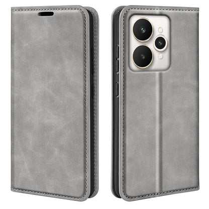 Retro-skin Magnetic Suction Leather Phone Case, For Realme 11X, For Realme Narzo N53, For Realme C65 4G, For Realme C85 5G / 15x 5G, For Realme 15 5G / 15 Pro 5G