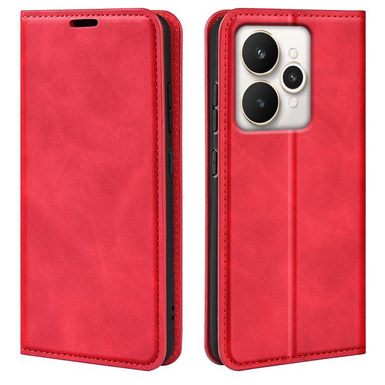 Retro-skin Magnetic Suction Leather Phone Case, For Realme 11X, For Realme Narzo N53, For Realme C65 4G, For Realme C85 5G / 15x 5G, For Realme 15 5G / 15 Pro 5G