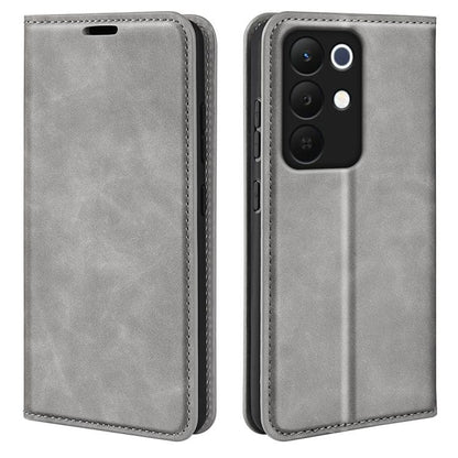Retro-skin Magnetic Suction Leather Phone Case, For Realme 11X, For Realme Narzo N53, For Realme C65 4G, For Realme C85 5G / 15x 5G, For Realme 15 5G / 15 Pro 5G
