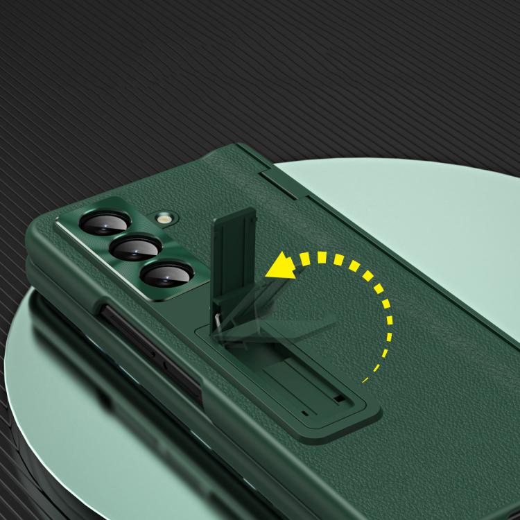 Shell-membrane Integrated Hinge All-around Leather Folding Phone Case, For Galaxy Z Fold8 Ultra 5G, For Galaxy Z Fold7 5G, For Galaxy Z Fold6 5G, For Galaxy Z Fold5 5G