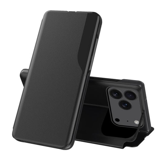 Side Display Flip Leather Phone Case, For iPhone 18 Pro / 17 Pro, For iPhone 18 Pro Max / 17 Pro Max, For iPhone 17e / 16e, For iPhone 17, For iPhone Air, For iPhone 16 Pro Max, For iPhone 16 Pro, For iPhone 16 Plus, For iPhone 16, For iPhone 15 Pro Ma...