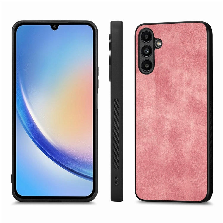 ENKAY Retro Leather Skin PC Phone Case with High Aluminum-silicon Glass Film, For Samsung Galaxy A34 5G, For Samsung Galaxy A54 5G, For Samsung Galaxy A04e, For Samsung Galaxy A14