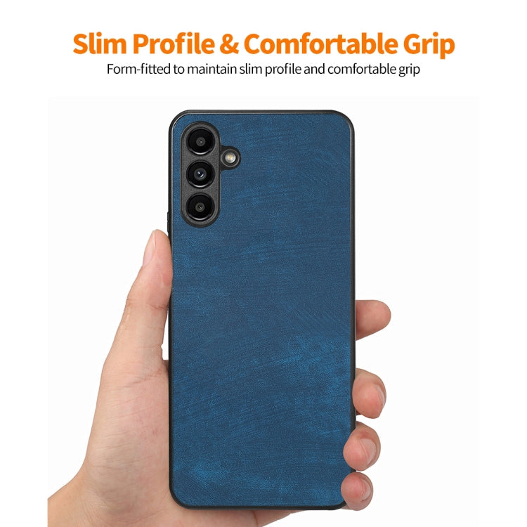 ENKAY Retro Leather Skin PC Phone Case with High Aluminum-silicon Glass Film, For Samsung Galaxy A34 5G, For Samsung Galaxy A54 5G, For Samsung Galaxy A04e, For Samsung Galaxy A14