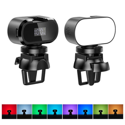 JMARY FM-16RGB Mini Lampe de remplissage LED RVB portable rechargeable pour visioconférence et photographie, FM-16RGB