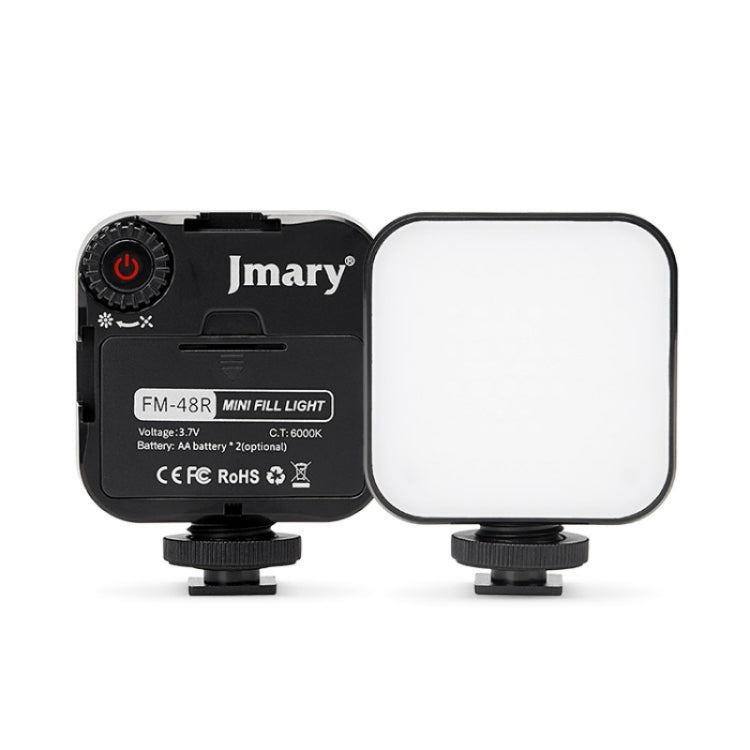 JMARY FM-48R Lumière d'appoint LED dimmable pour photographie, Mini lumière d'appoint portable pour caméra et téléphone, FM-48R
