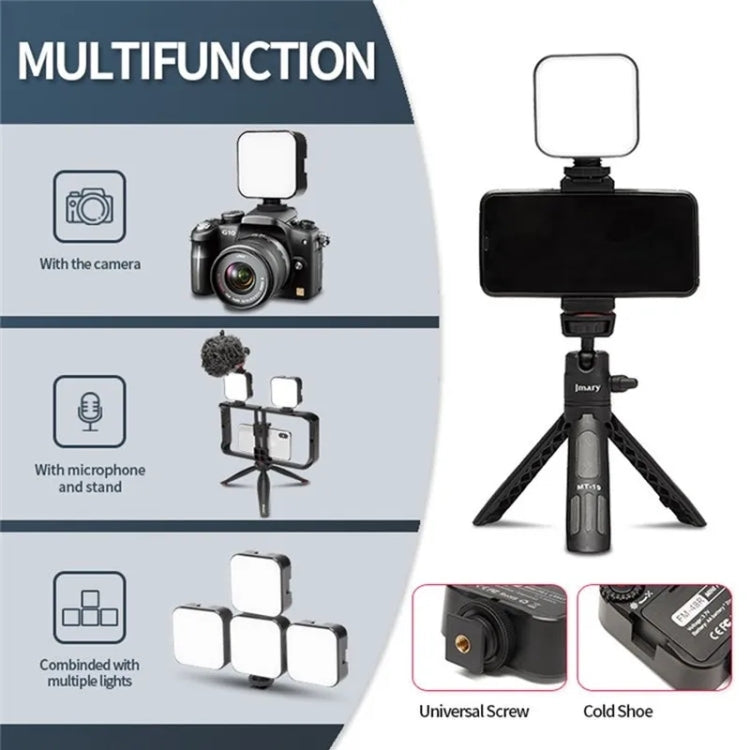 JMARY FM-48R Lumière d'appoint LED dimmable pour photographie, Mini lumière d'appoint portable pour caméra et téléphone, FM-48R
