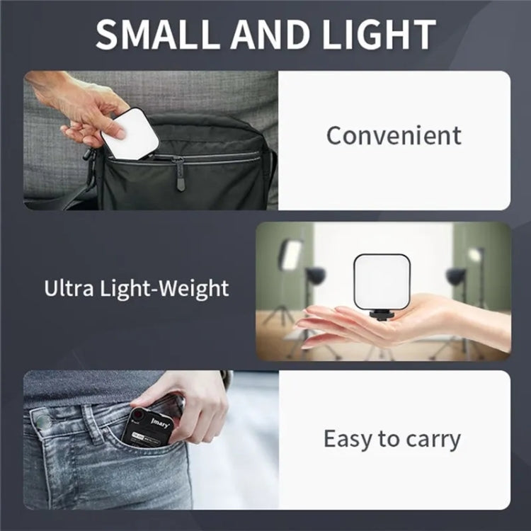 JMARY FM-48R Lumière d'appoint LED dimmable pour photographie, Mini lumière d'appoint portable pour caméra et téléphone, FM-48R
