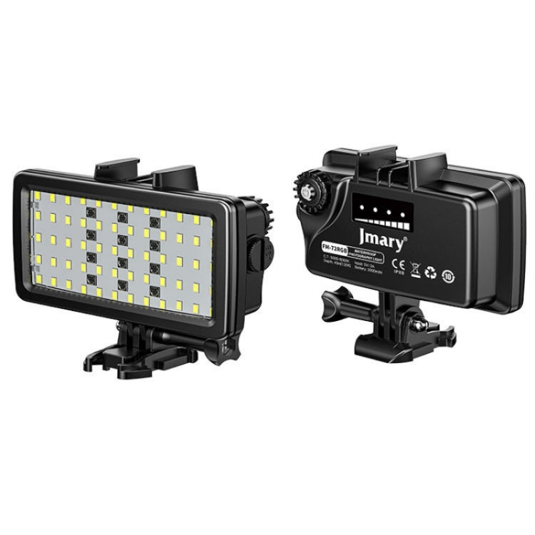 JMARY FM-72RGB Rechargeable Diving Photography RGB IPX8 Waterproof Camera LED Fill Light, FM-72RGB