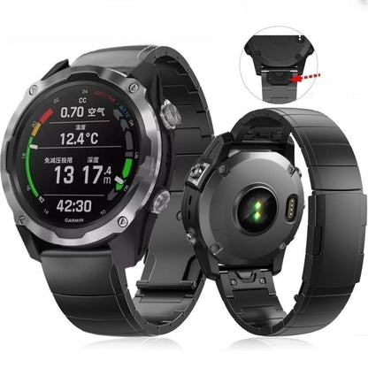 Titanium Alloy Quick Release 26mm Watch Band, For Garmin Enduro 3, For Garmin Fenix 8 MIP 51mm, For Garmin Fenix 8 AMOLED 51mm, For Garmin Fenix 7X Pro 51mm, For Garmin Epix Pro 51mm, For Garmin Instinct 2X Solar, For Garmin Enduro 2, For Garmin Enduro...