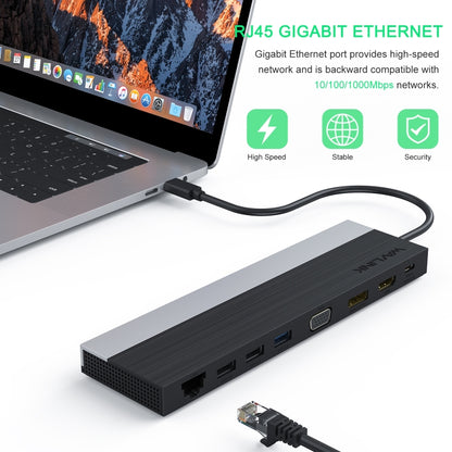 Wavlink UMD03 Triple Display Adapter Type-C Hub 12 in 1 Docking Station, UMD03