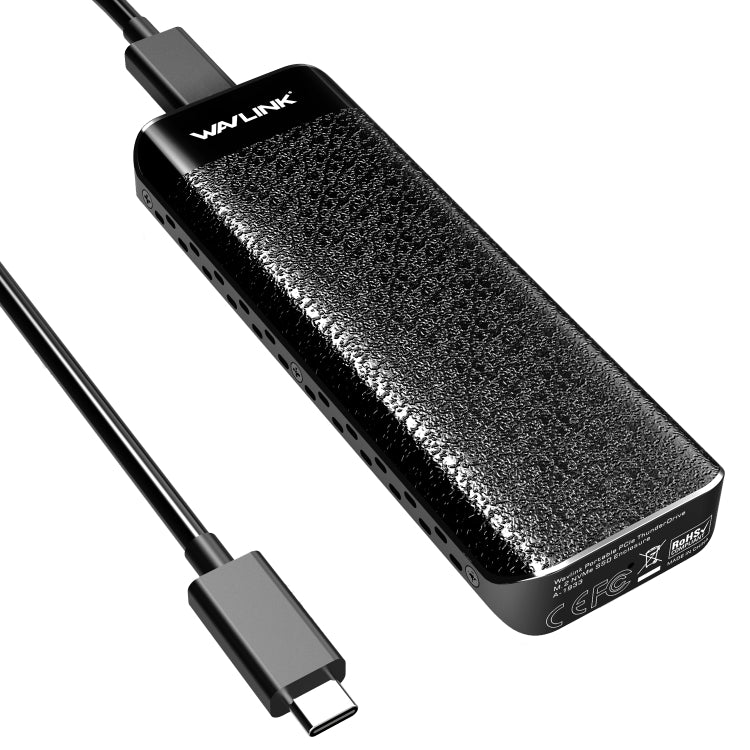 Wavlink UTE02 Thunderbolt 3 NVME M.2 Solid State Leather Metal SSD External Hard Drive Box, UTE02