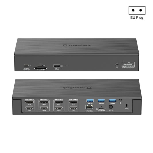 Wavlink UG69PD8 Station d'accueil universelle 18 en 1 Type-C 100W PD compatible Type-C, prise américaine, prise européenne, prise britannique, prise australienne