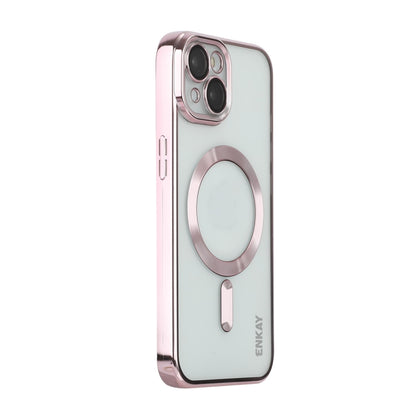 ENKAY Hat-Prince Magsafe Electroplated TPU Clear Shockproof Phone Case, For iPhone 15 Pro Max, For iPhone 15 Pro, For iPhone 15 Plus, For iPhone 15