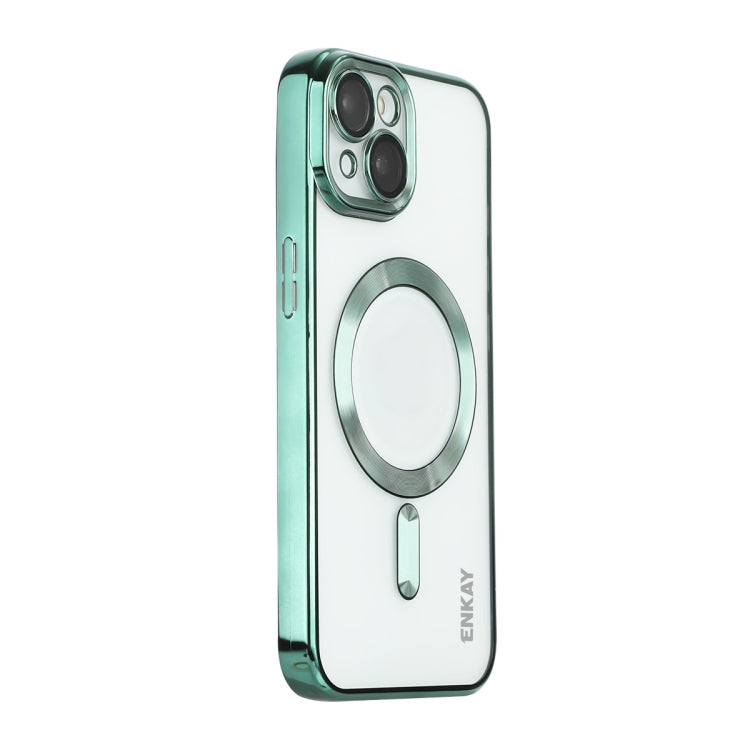 ENKAY Hat-Prince Magsafe Electroplated TPU Clear Shockproof Phone Case, For iPhone 15 Pro Max, For iPhone 15 Pro, For iPhone 15 Plus, For iPhone 15