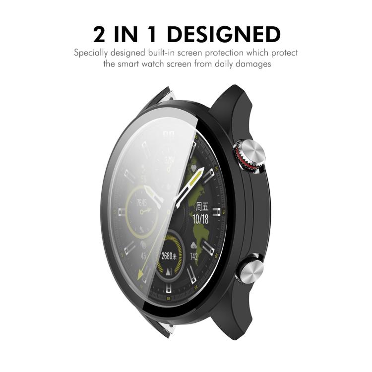 ENKAY Hat-Prince Full Coverage Tempered Glass Film Integrated PC Watch Cover, For Honor Watch 5 Pro, For Honor Watch X5, For Honor Watch 4