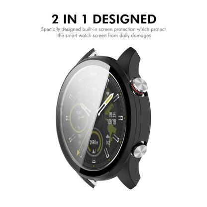 ENKAY Hat-Prince Full Coverage Tempered Glass Film Integrated PC Watch Cover, For Honor Watch 5 Pro, For Honor Watch X5, For Honor Watch 4