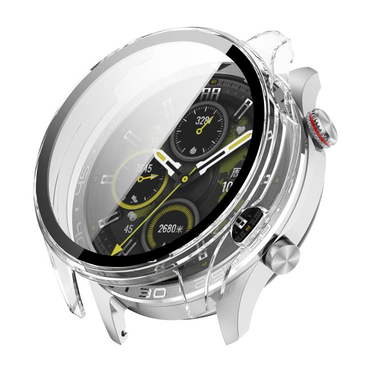 ENKAY Hat-Prince Full Coverage Tempered Glass Film Integrated PC Watch Cover, For Honor Watch 5 Pro, For Honor Watch X5, For Honor Watch 4