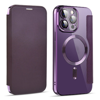 Shield MagSafe RFID Anti-theft Leather Phone Case, For iPhone 15 Pro, For iPhone 15 Plus, For iPhone 15, For iPhone 17e / 16e