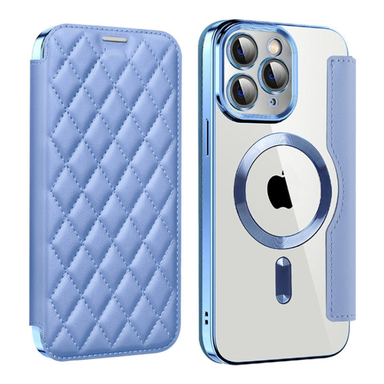 Shield Magsafe RFID Anti-theft Rhombus Leather Phone Case