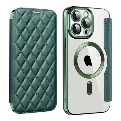 Shield Magsafe RFID Anti-theft Rhombus Leather Phone Case, For iPhone 14 Plus, For iPhone 14, For iPhone 14 Pro, For iPhone 14 Pro Max, For iPhone 13 Pro Max, For iPhone 13 Pro, For iPhone 13, For iPhone 12, For iPhone 12 Pro Max, For iPhone 12 Pro    ...