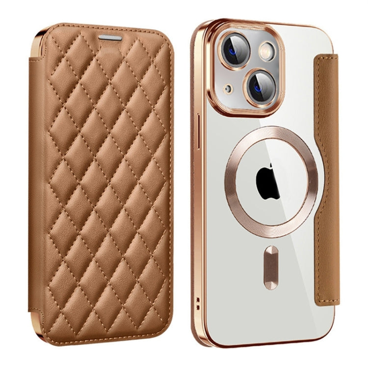Shield Magsafe RFID Anti-theft Rhombus Leather Phone Case, For iPhone 15, For iPhone 14 Plus, For iPhone 14, For iPhone 14 Pro, For iPhone 14 Pro Max, For iPhone 13 Pro Max, For iPhone 13 Pro, For iPhone 13, For iPhone 12, For iPhone 12 Pro Max        ...