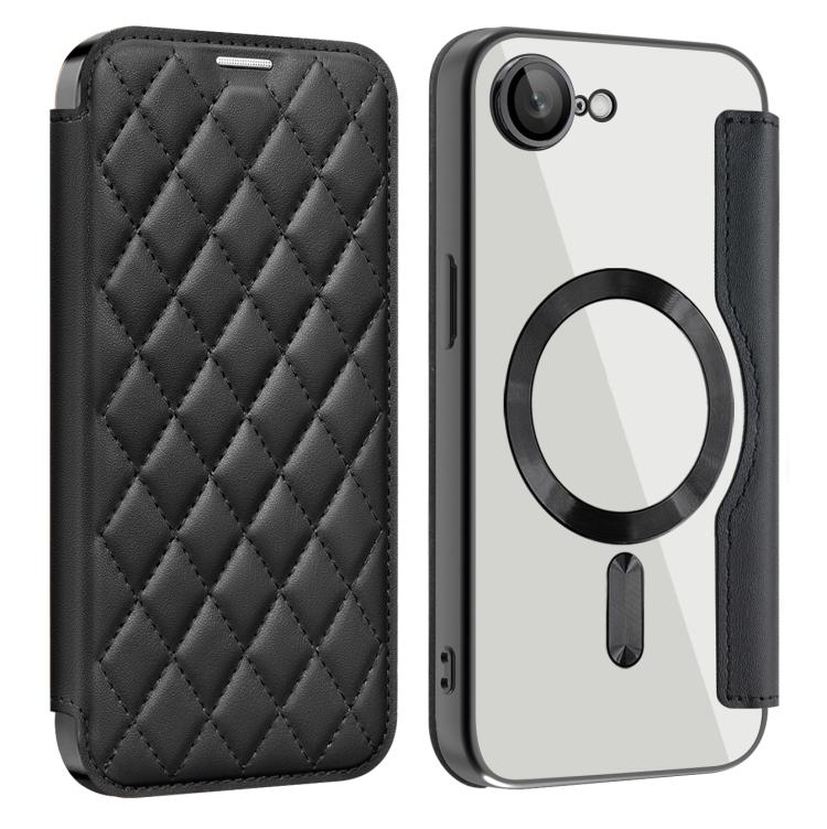 Shield Magsafe RFID Anti-theft Rhombus Leather Phone Case, For iPhone 17e / 16e