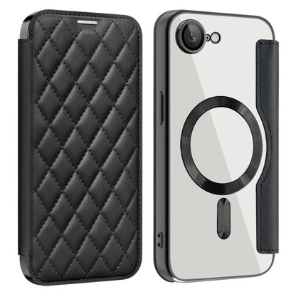 Shield Magsafe RFID Anti-theft Rhombus Leather Phone Case, For iPhone 17e / 16e