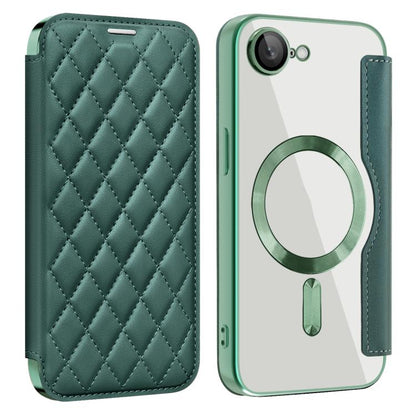 Shield Magsafe RFID Anti-theft Rhombus Leather Phone Case, For iPhone 17e / 16e