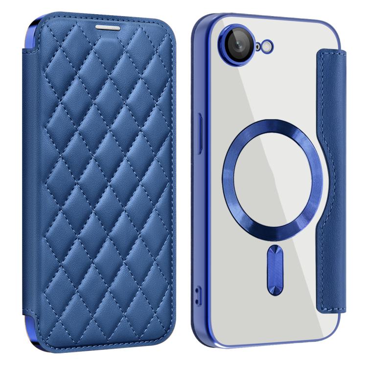 Shield Magsafe RFID Anti-theft Rhombus Leather Phone Case, For iPhone 17e / 16e