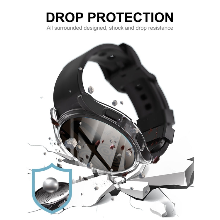 ENKAY Hat-Prince Full Coverage Transparent Soft TPU Case with Screen Protection, For Samsung Galaxy Watch6 44mm, For Samsung Galaxy Watch6 40mm